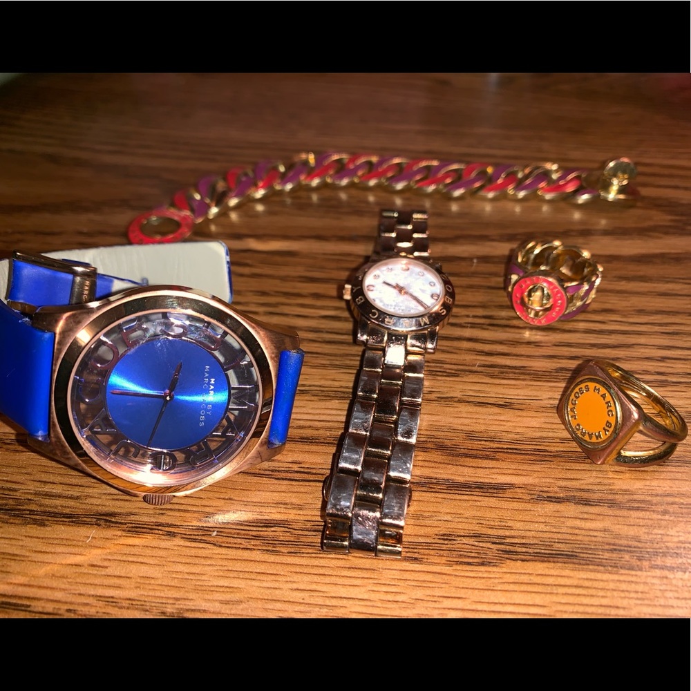 Marc by Marc Jacobs Jewelry Lot Watches Rings MJ